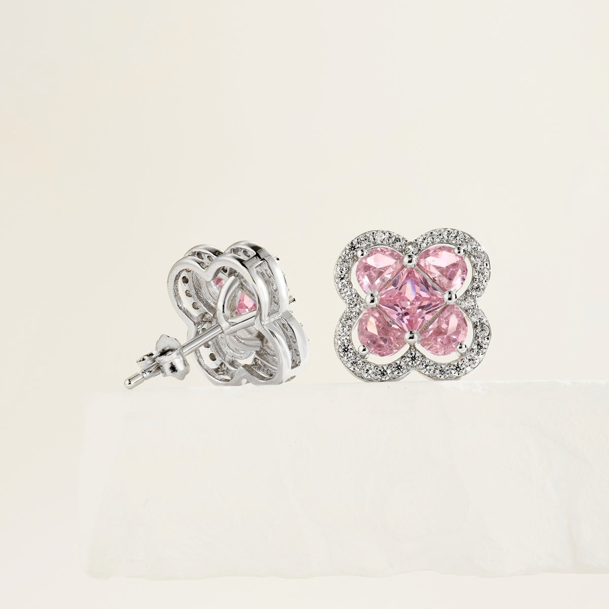 Clévaillé Rosé Petal Earrings