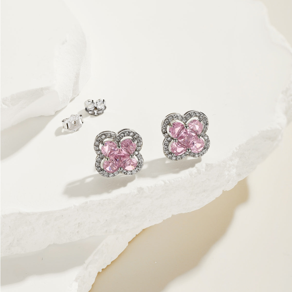 Clévaillé Rosé Petal Earrings