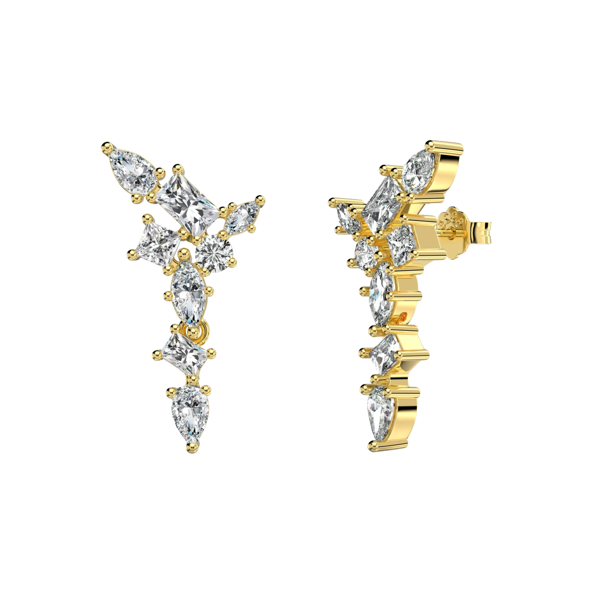 Clévaillé Crystal Cascade Earrings