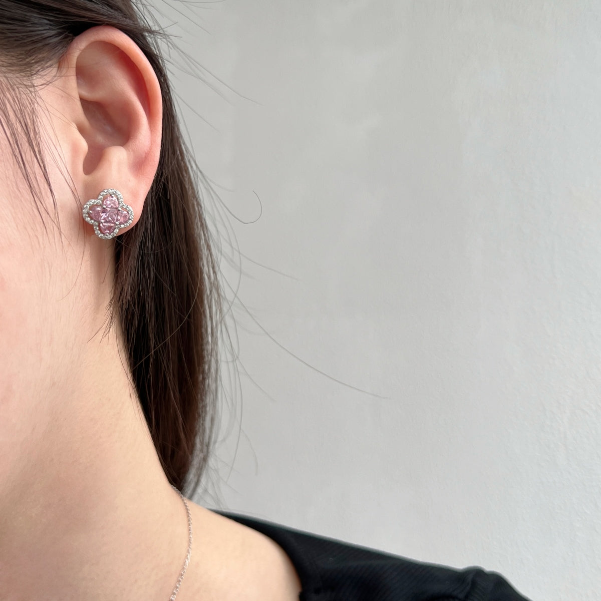 Clévaillé Rosé Petal Earrings