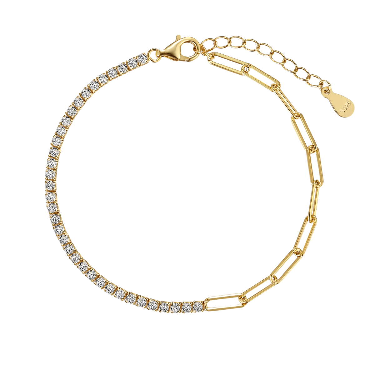 Clévaillé Dual Charm Gold Bracelet