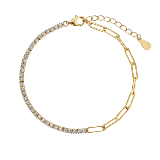 Clévaillé Dual Charm Gold Bracelet