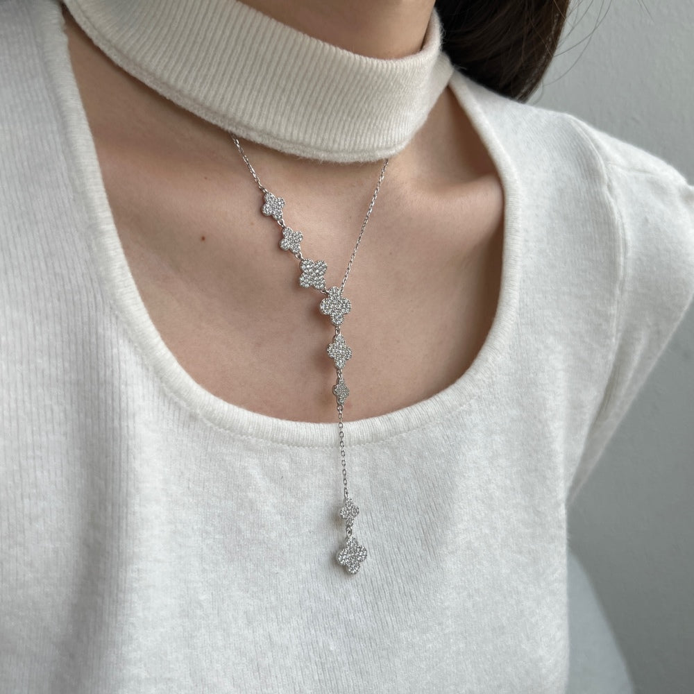 Clévaillé Silver Cascade Necklace