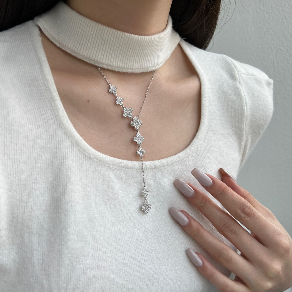 Clévaillé Silver Cascade Necklace