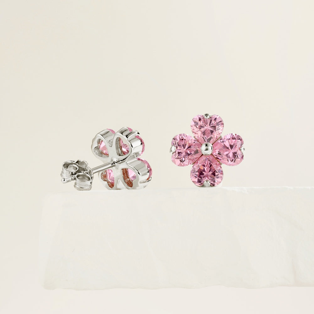 Clévaillé Pink Blossom Earrings