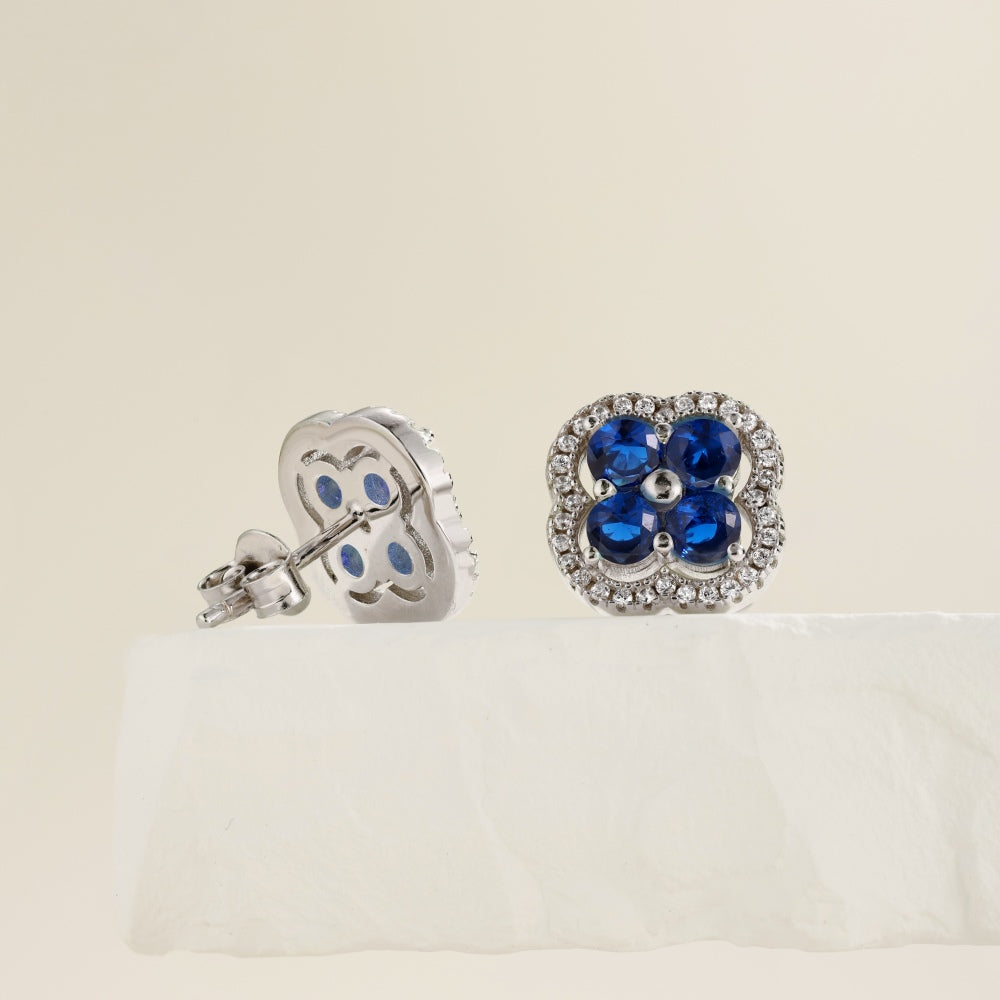 Clévaillé Sapphire Bloom Earrings