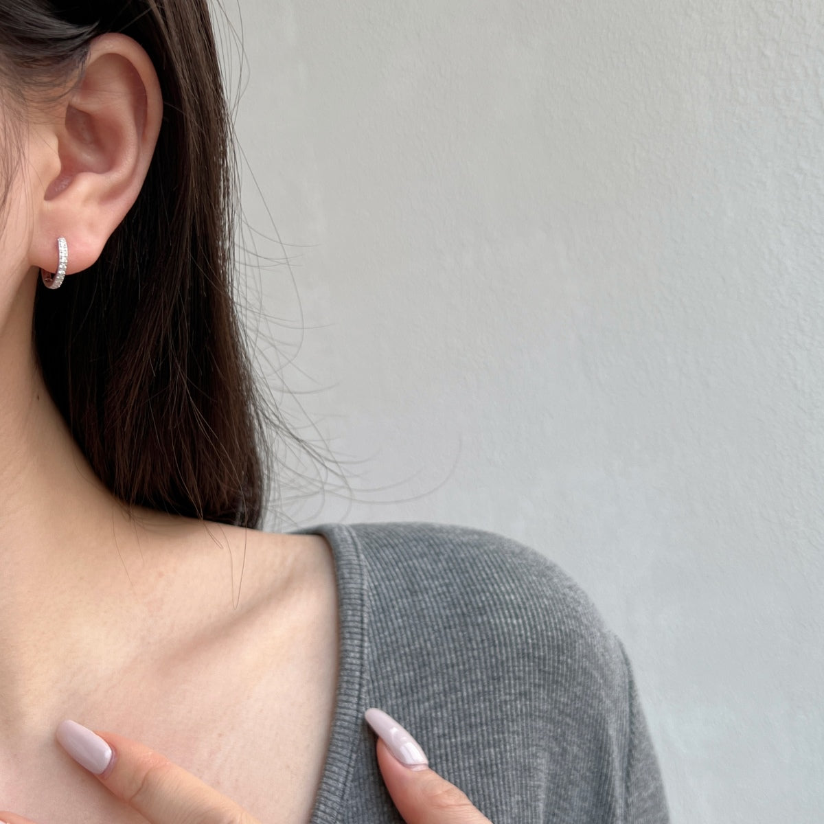 Clévaillé Diamond-Embellished Hoop Earrings