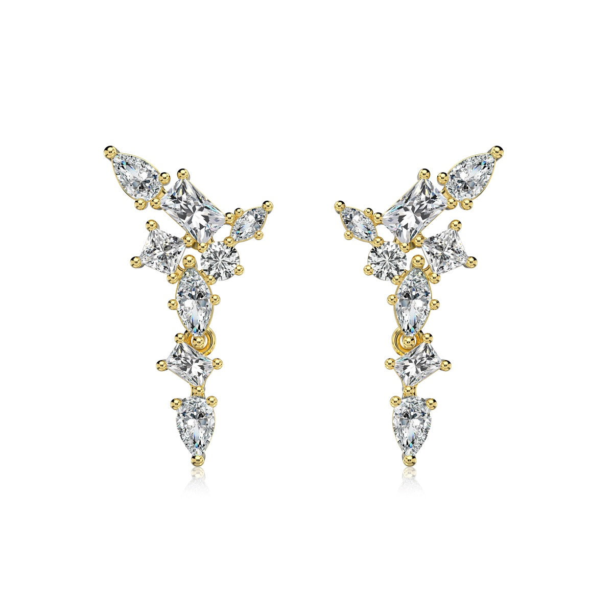 Clévaillé Crystal Cascade Earrings