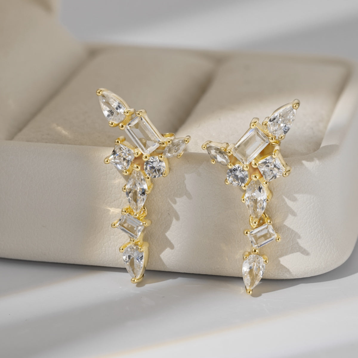 Clévaillé Crystal Cascade Earrings