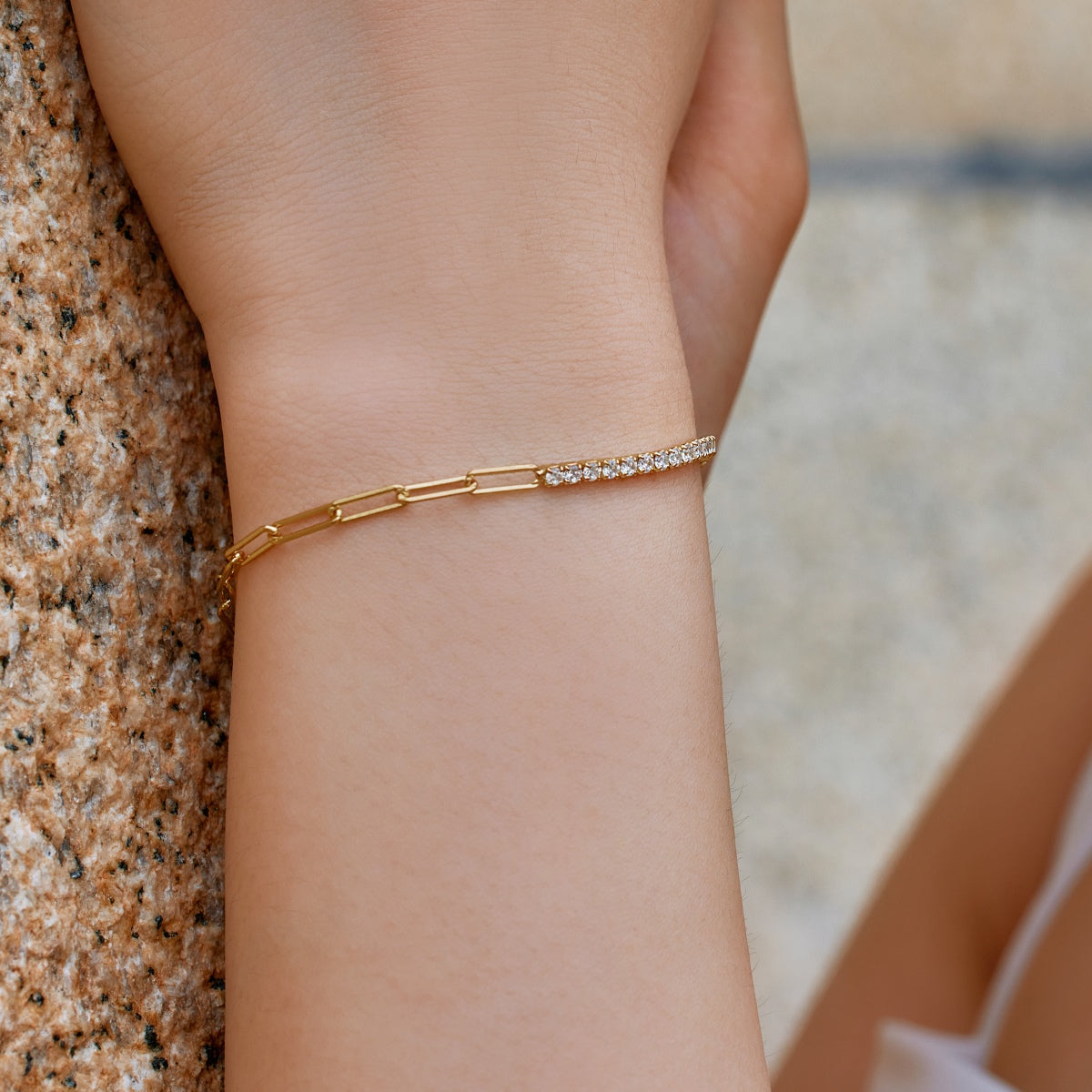 Clévaillé Dual Charm Gold Bracelet