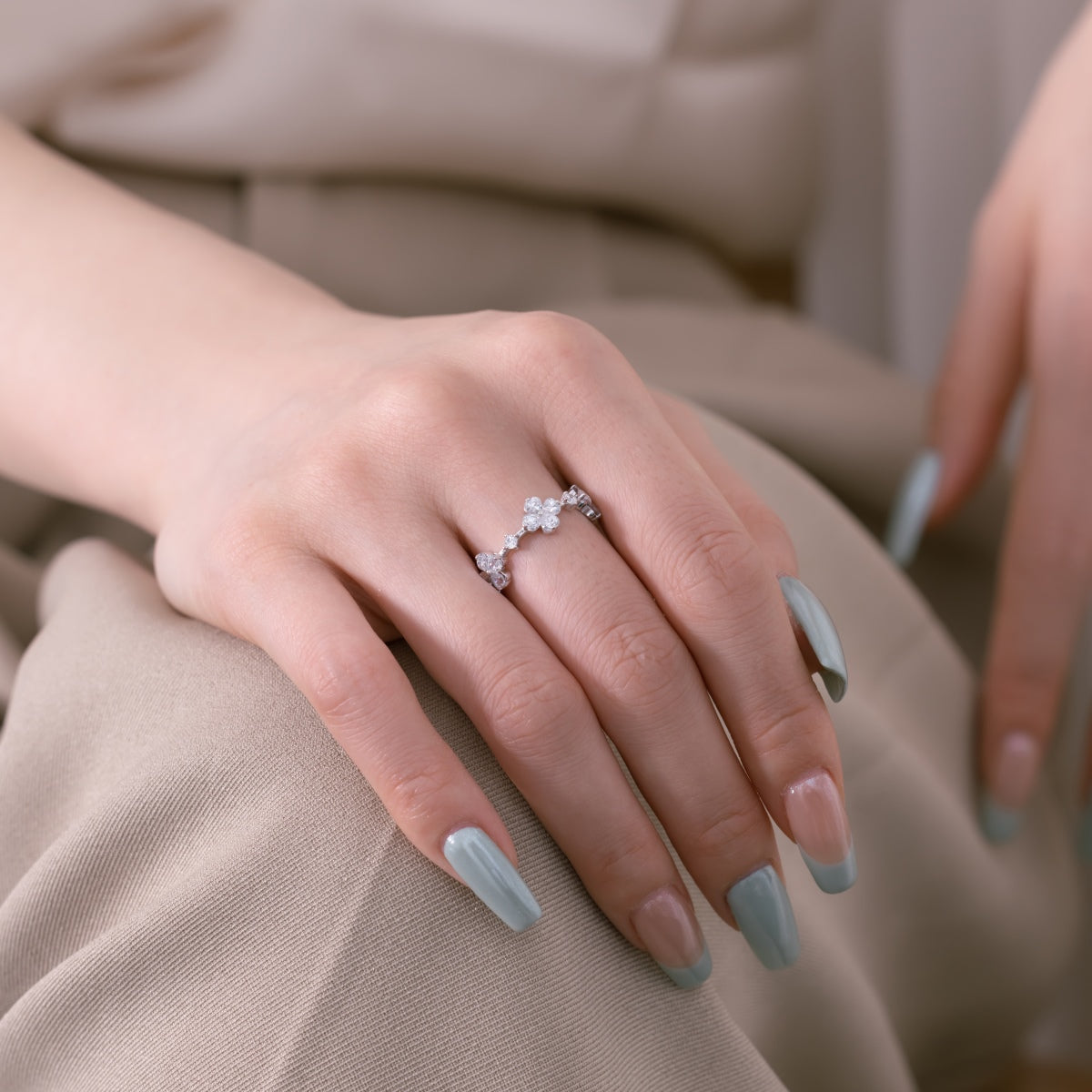 Clévaillé Floral Eternity Ring