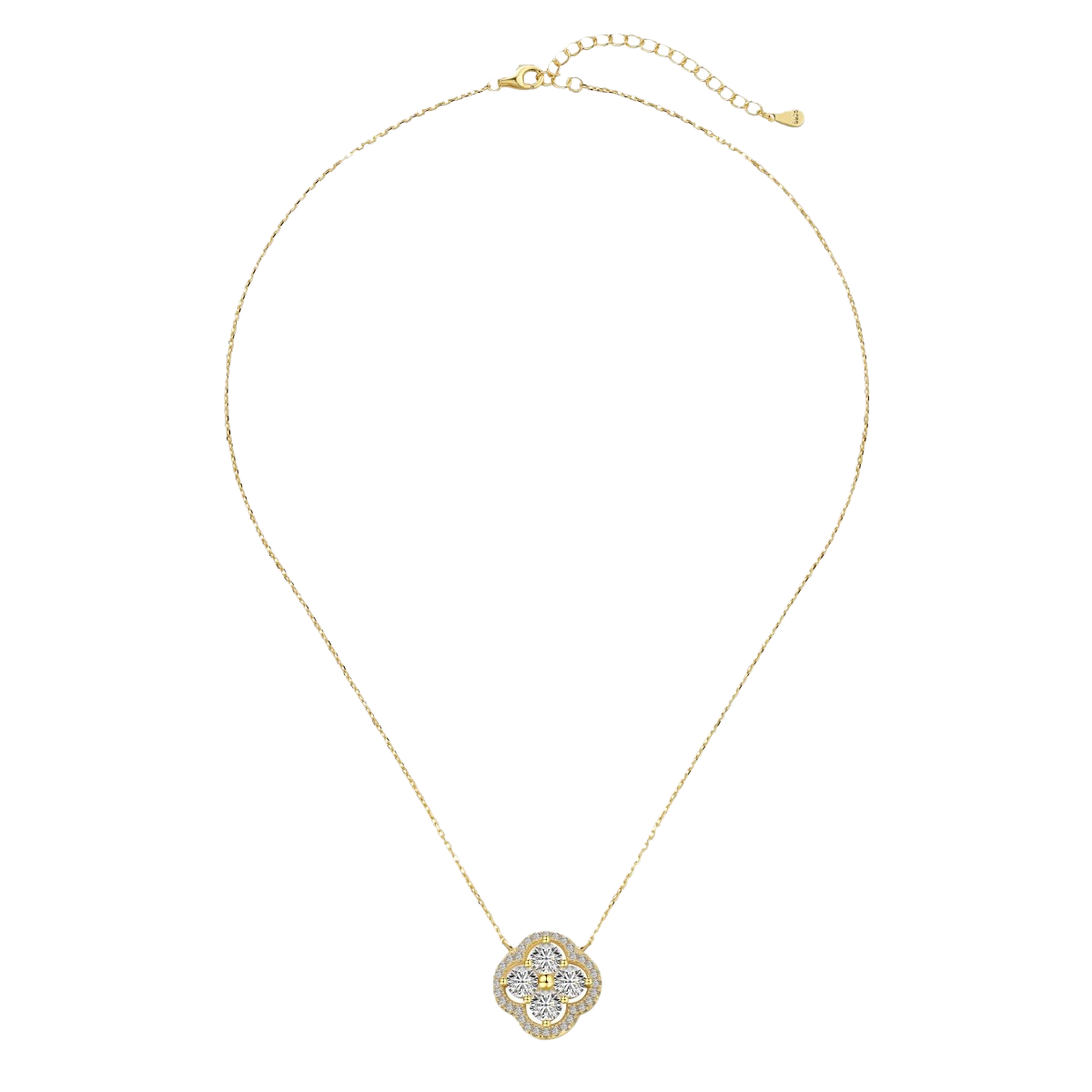 Clévaillé Golden Crystal Bloom Necklace