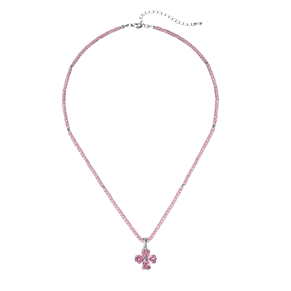 Clévaillé Blossom Rose Quartz Necklace